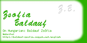 zsofia baldauf business card